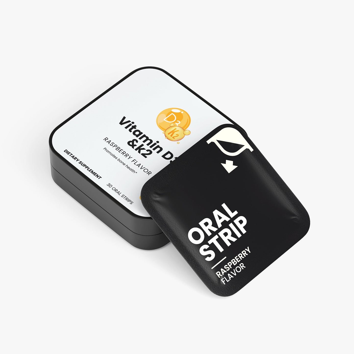 Vitamin D3 with K2 dissolvable strips