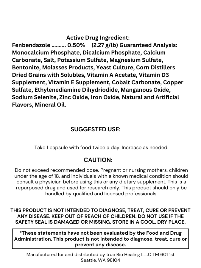 Fenbendazole Anthelmintic with minerals